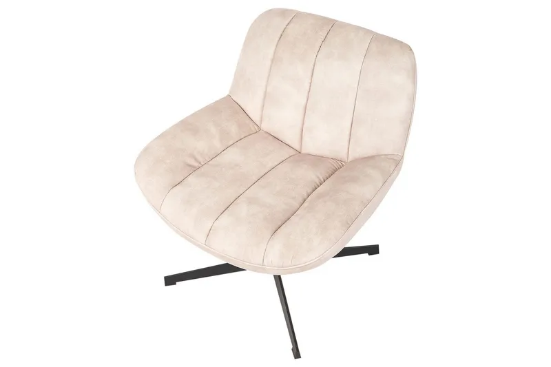 Svängbar fåtölj Lia - Beige, svart - Möbler - Vardagsrum - Fåtöljer - Fåtölj utan armstöd