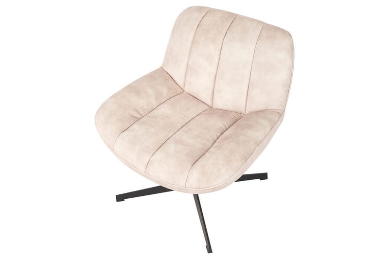 Svängbar fåtölj Lia - Beige, svart - Möbler - Vardagsrum - Fåtöljer - Fåtölj utan armstöd