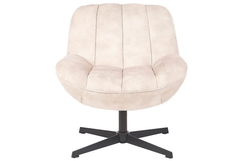 Svängbar fåtölj Lia - Beige, svart - Möbler - Vardagsrum - Fåtöljer - Fåtölj utan armstöd