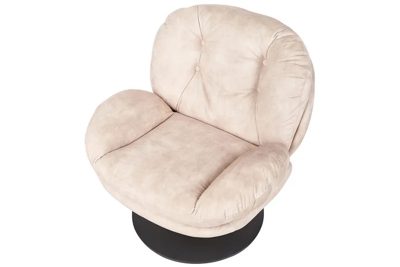 Svängbar fåtölj Nolvik - Beige, svart - Möbler - Vardagsrum - Fåtöljer - Fåtölj utan armstöd