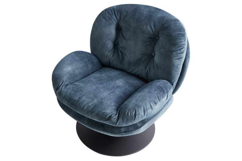 Svängbar fåtölj Nolvik - Blå, Svart - Möbler - Vardagsrum - Fåtöljer - Fåtölj utan armstöd