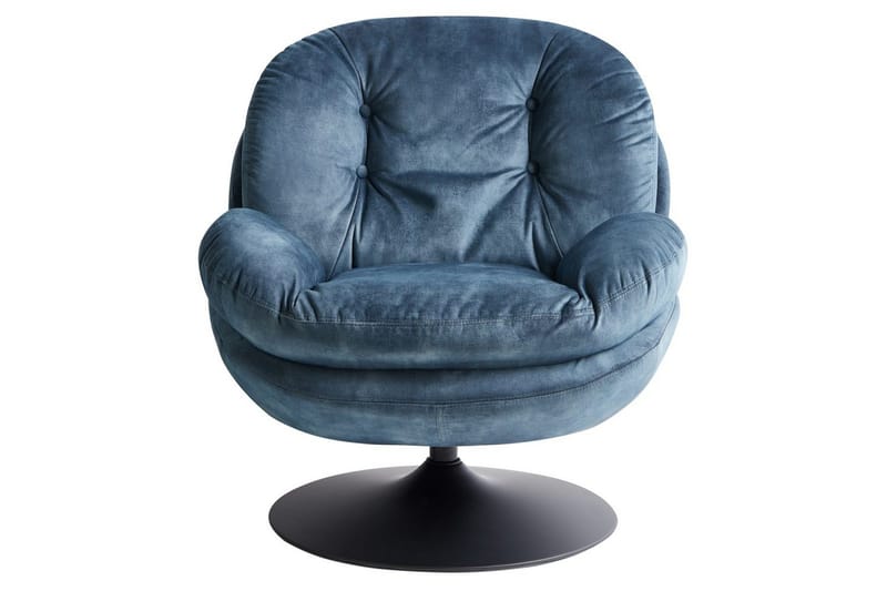 Svängbar fåtölj Nolvik - Blå, Svart - Möbler - Vardagsrum - Fåtöljer - Fåtölj utan armstöd