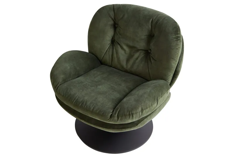 Svängbar fåtölj Nolvik - Grön, Svart - Möbler - Vardagsrum - Fåtöljer - Fåtölj utan armstöd
