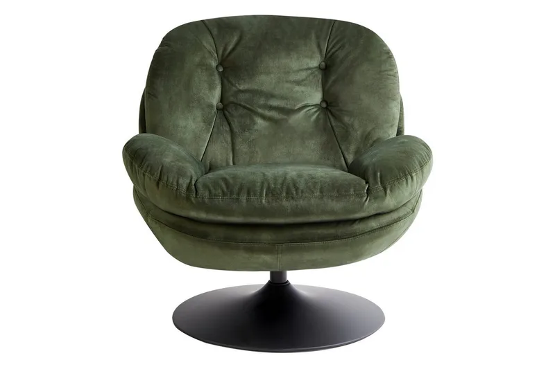 Svängbar fåtölj Nolvik - Grön, Svart - Möbler - Vardagsrum - Fåtöljer - Fåtölj utan armstöd