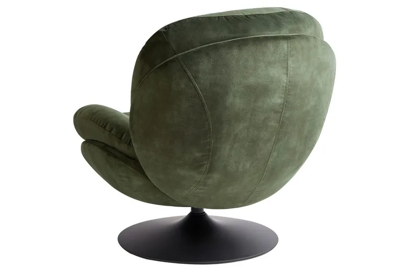 Svängbar fåtölj Nolvik - Grön, Svart - Möbler - Vardagsrum - Fåtöljer - Fåtölj utan armstöd