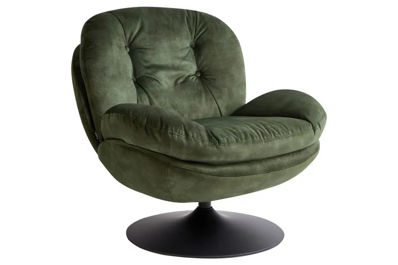 Svängbar fåtölj Nolvik, Grön, Svart
