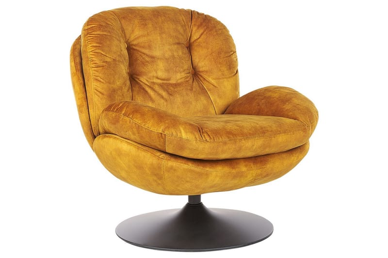 Svängbar fåtölj Nolvik, Gul, Svart