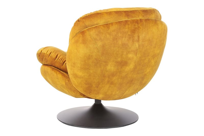 Svängbar fåtölj Nolvik - Gul, Svart - Möbler - Vardagsrum - Fåtöljer - Fåtölj utan armstöd