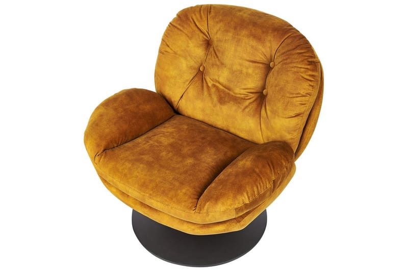 Svängbar fåtölj Nolvik - Gul, Svart - Möbler - Vardagsrum - Fåtöljer - Fåtölj utan armstöd