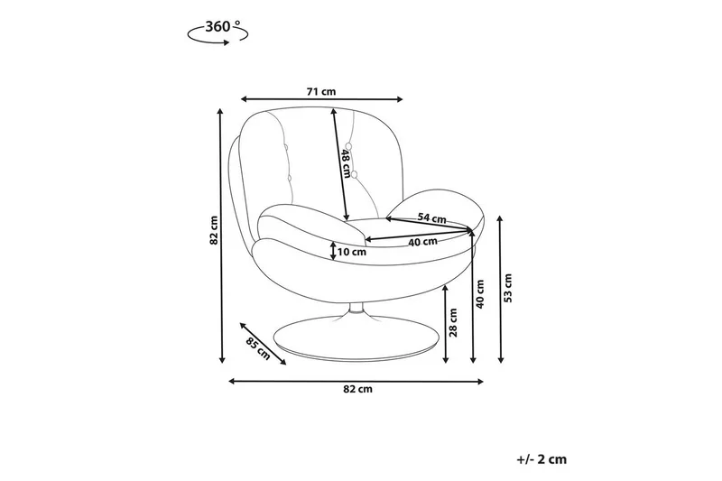 Svängbar fåtölj Nolvik - Gul, Svart - Möbler - Vardagsrum - Fåtöljer - Fåtölj utan armstöd