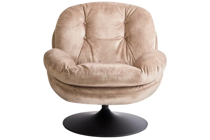 Svängbar fåtölj Nolvik - Sandbeige, svart - Möbler - Vardagsrum - Fåtöljer - Fåtölj utan armstöd