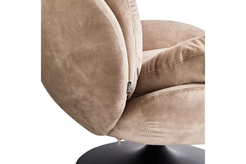 Svängbar fåtölj Nolvik - Sandbeige, svart - Möbler - Vardagsrum - Fåtöljer - Fåtölj utan armstöd