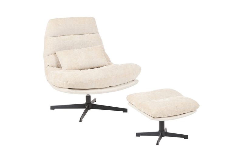 Svängbar fåtölj Tovik, Beige, svart
