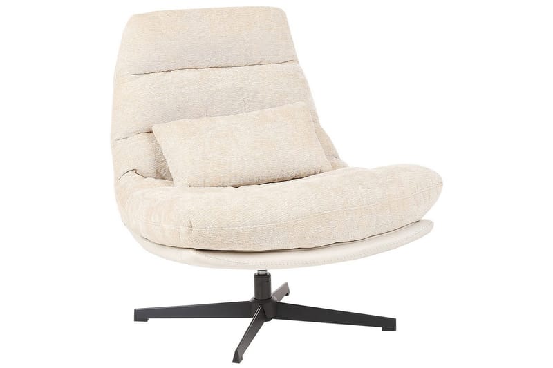 Svängbar fåtölj Tovik - Beige, svart - Möbler - Vardagsrum - Fåtöljer - Fåtölj utan armstöd