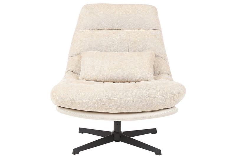 Svängbar fåtölj Tovik - Beige, svart - Möbler - Vardagsrum - Fåtöljer - Fåtölj utan armstöd