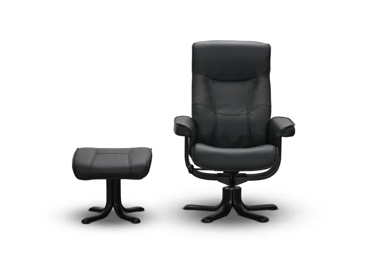 Tateo Fåtölj Läder - Svart - Möbler - Vardagsrum - Fåtöljer - Biofåtöljer & reclinerfåtöljer