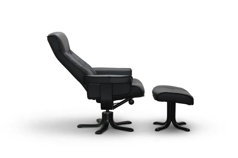 Tateo Fåtölj Läder - Svart - Möbler - Vardagsrum - Fåtöljer - Biofåtöljer & reclinerfåtöljer