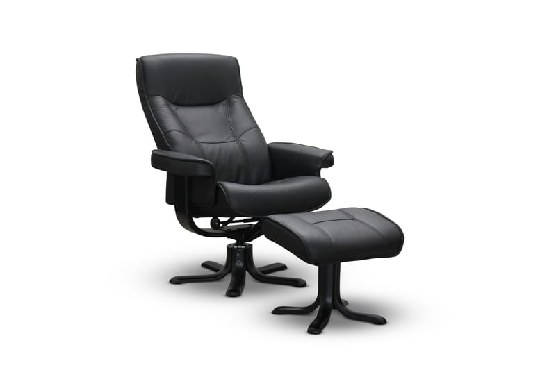 Tateo Fåtölj Läder - Svart - Möbler - Vardagsrum - Fåtöljer - Biofåtöljer & reclinerfåtöljer