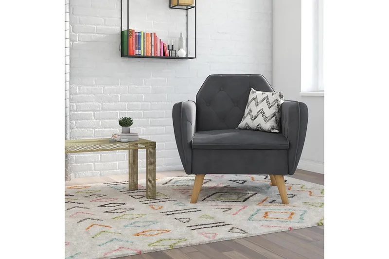 Teresa Fåtölj Grå/Sammet - Novogratz - Möbler - Vardagsrum - Fåtöljer