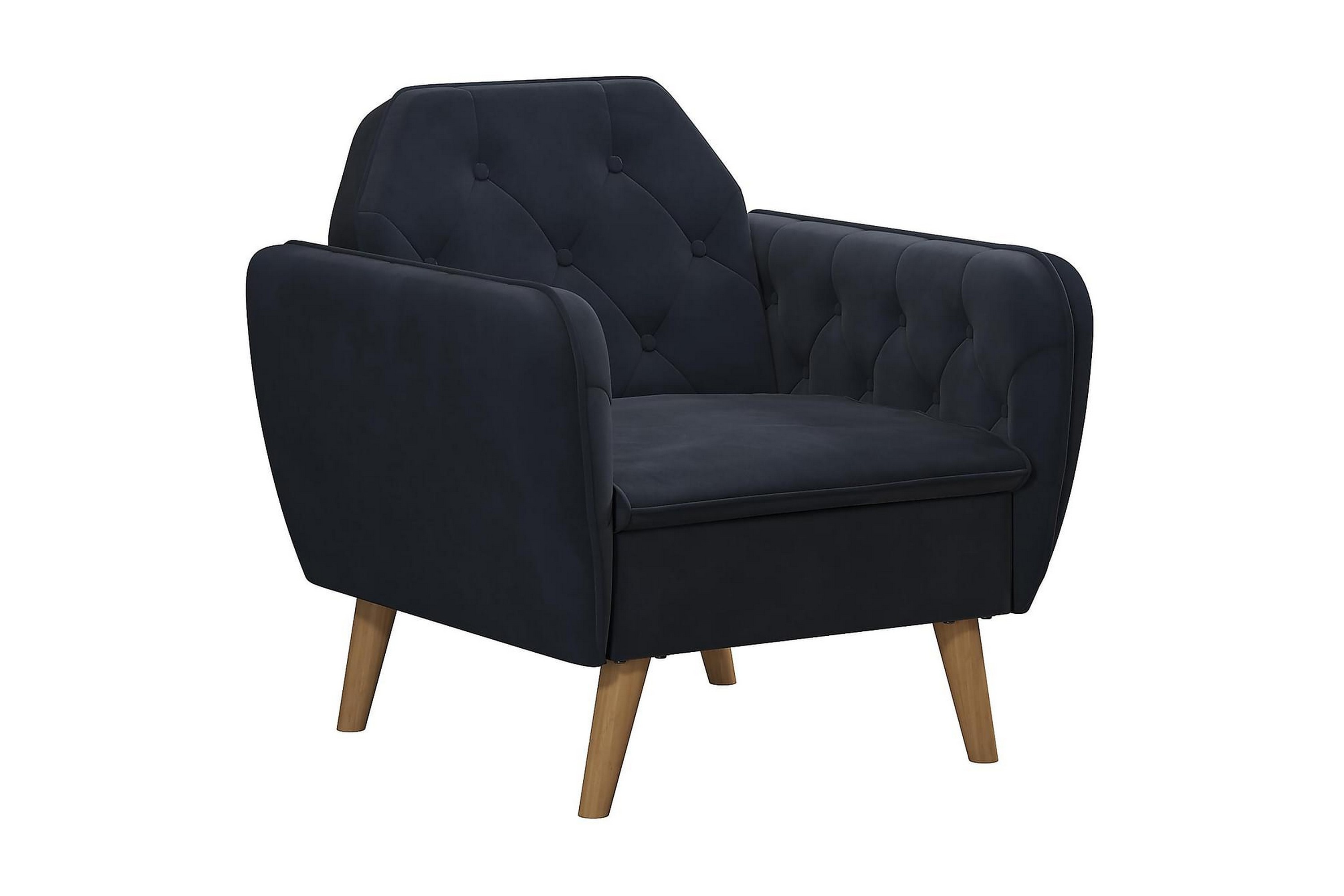 teresa fåtölj sammet/blå - novogratz