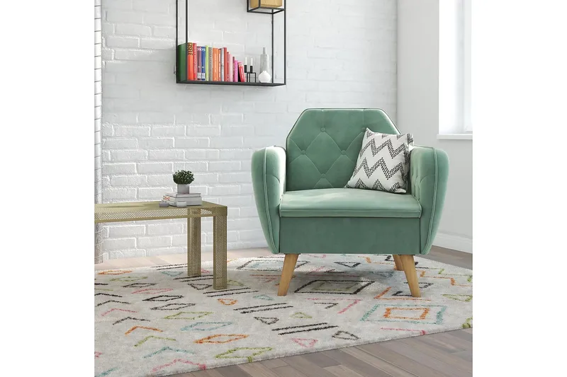 Teresa Fåtölj Sammet/Ljusgrön - Novogratz - Möbler - Vardagsrum - Fåtöljer - Sammetsfåtölj
