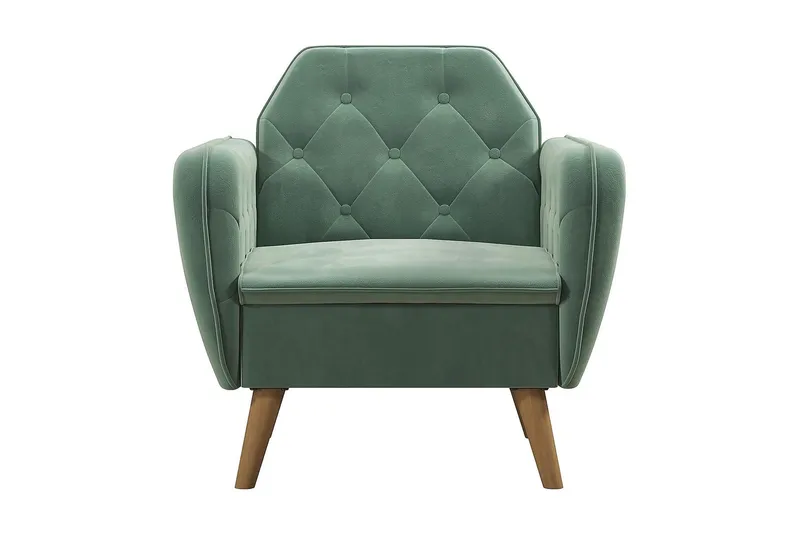 Teresa Fåtölj Sammet/Ljusgrön - Novogratz - Möbler - Vardagsrum - Fåtöljer - Sammetsfåtölj