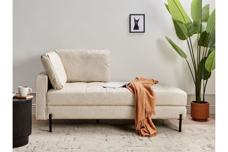 Toliman Schäslong 172 cm Vänster - Beige/Svart - Möbler - Vardagsrum - Fåtöljer - Schäslongfåtöljer & divanfåtöljer