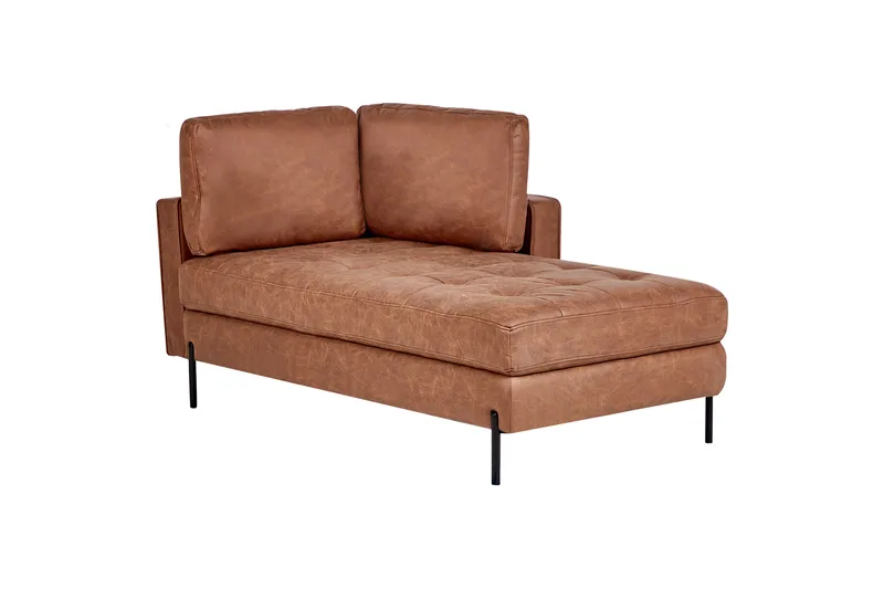 Toliman Schäslong 172 cm Vänster - Brun/Svart - Möbler - Vardagsrum - Fåtöljer - Schäslongfåtöljer & divanfåtöljer