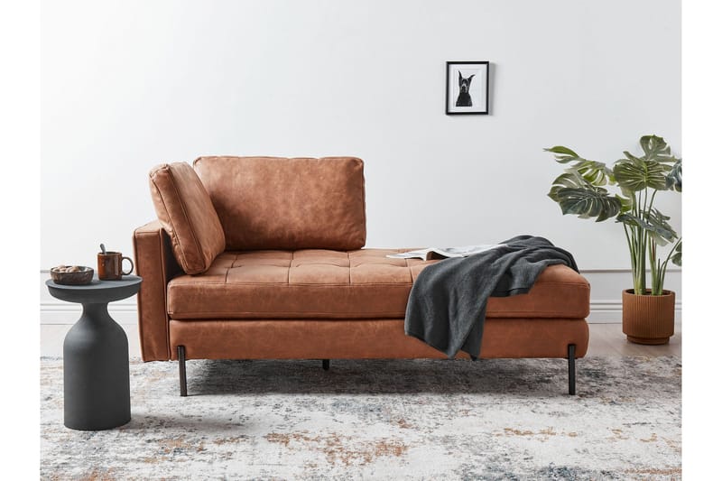 Toliman Schäslong 172 cm Vänster - Brun/Svart - Möbler - Vardagsrum - Fåtöljer - Schäslongfåtöljer & divanfåtöljer