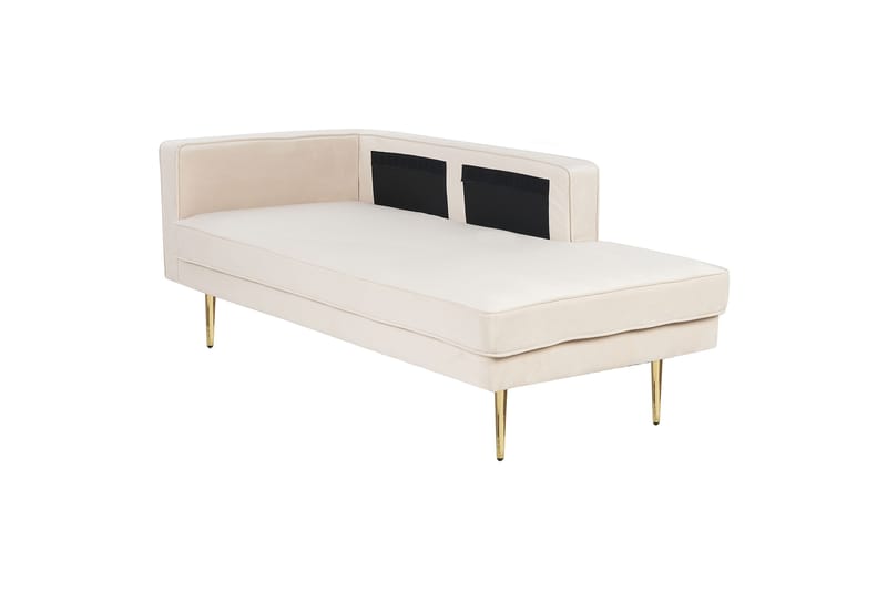 Topo Schäslong 171 cm Vänster - Beige/Guld - Möbler - Vardagsrum - Fåtöljer - Schäslongfåtöljer & divanfåtöljer