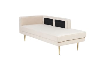 Topo Schäslong 171 cm Vänster - Beige/Guld - Möbler - Vardagsrum - Fåtöljer - Schäslongfåtöljer & divanfåtöljer