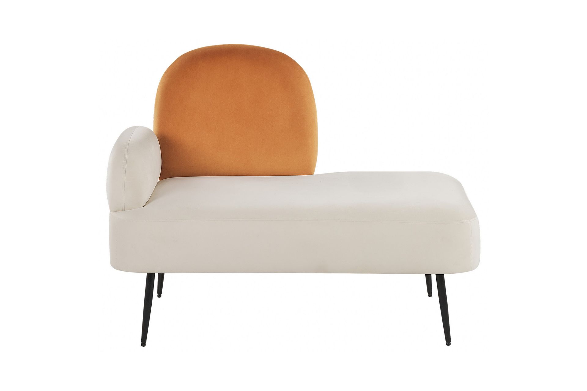 Toshio Schäslong 76 cm Vänster - Vit/Orange - Möbler - Vardagsrum - Fåtöljer - Schäslongfåtöljer & divanfåtöljer