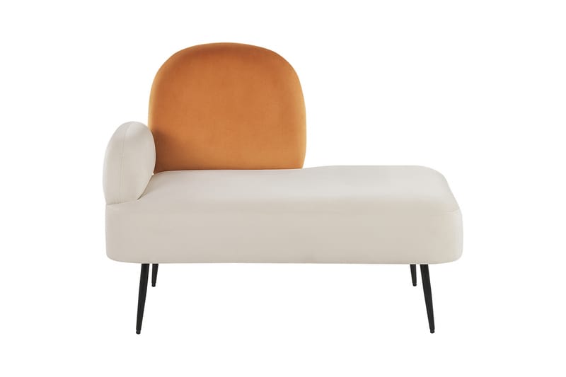 Toshio Schäslong 76 cm Vänster - Vit/Orange - Möbler - Vardagsrum - Fåtöljer - Schäslongfåtöljer & divanfåtöljer