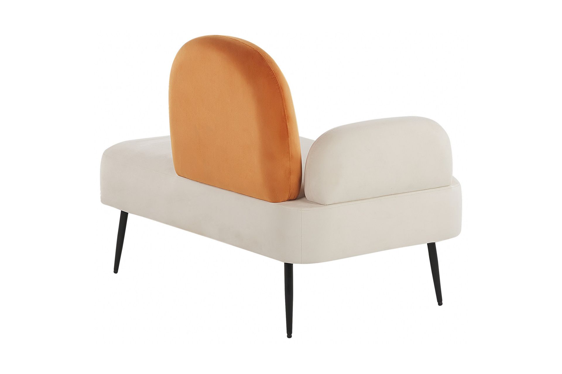 Toshio Schäslong 76 cm Vänster - Vit/Orange - Möbler - Vardagsrum - Fåtöljer - Schäslongfåtöljer & divanfåtöljer