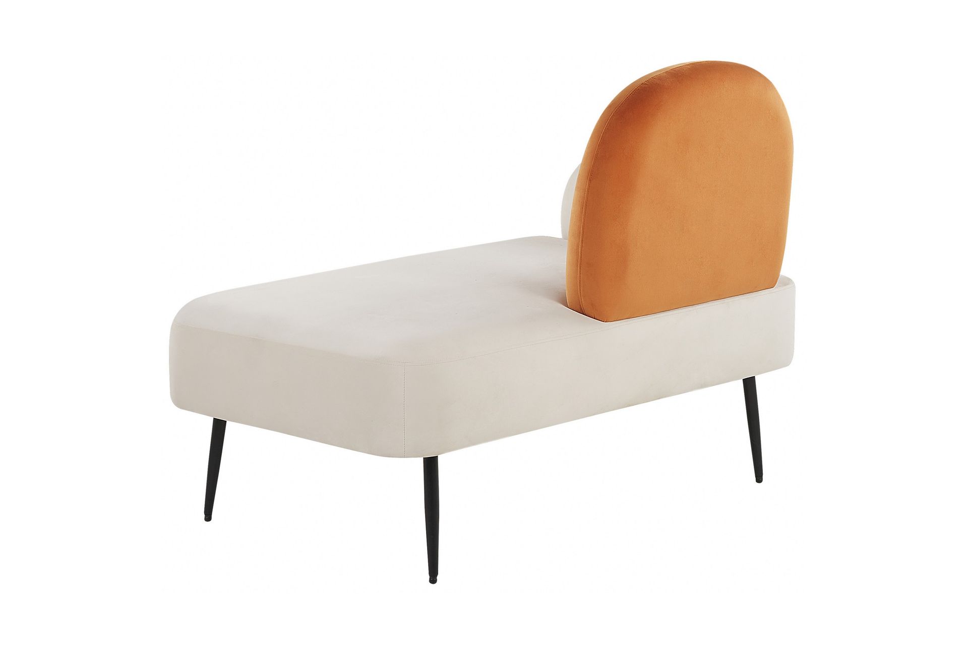 Toshio Schäslong 76 cm Vänster - Vit/Orange - Möbler - Vardagsrum - Fåtöljer - Schäslongfåtöljer & divanfåtöljer