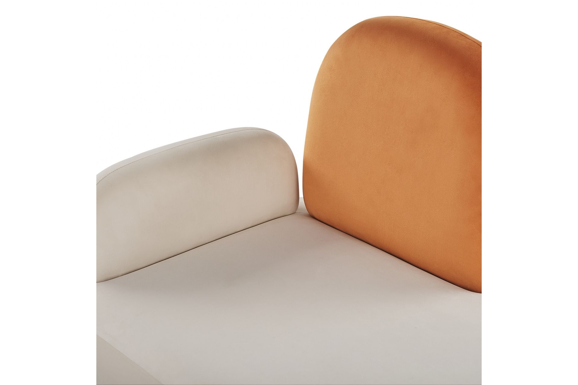 Toshio Schäslong 76 cm Vänster - Vit/Orange - Möbler - Vardagsrum - Fåtöljer - Schäslongfåtöljer & divanfåtöljer