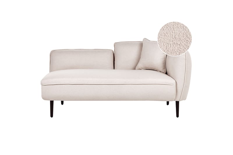 Toyoki Schäslong 138 cm Höger - Beige/Svart - Möbler - Vardagsrum - Fåtöljer - Schäslongfåtöljer & divanfåtöljer