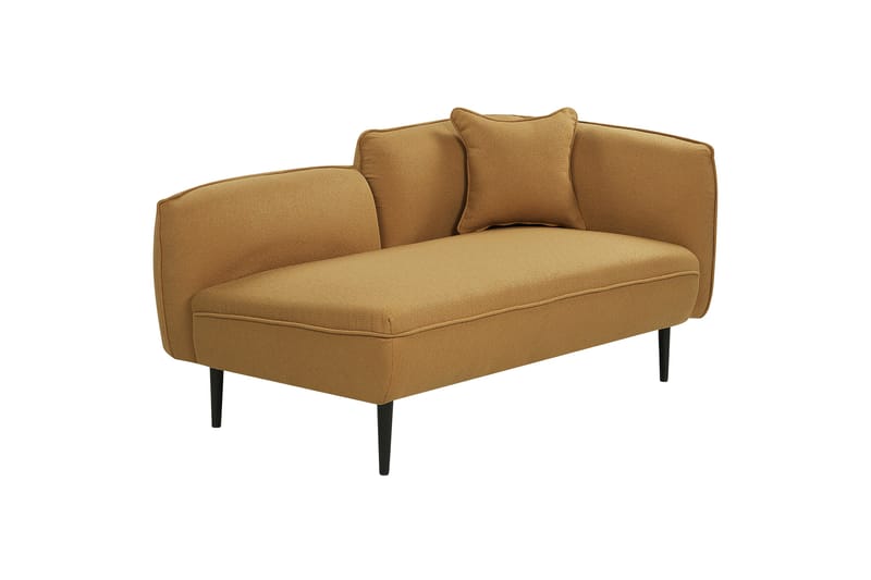 Toyoki Schäslong 138 cm Höger - Svart/Gul - Möbler - Vardagsrum - Fåtöljer - Schäslongfåtöljer & divanfåtöljer