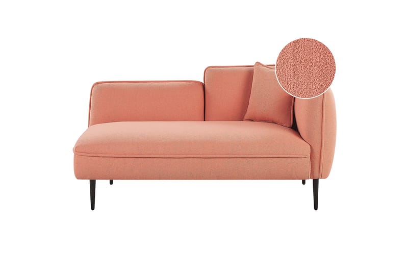 Toyoki Schäslong 138 cm Höger - Svart/Rosa - Möbler - Vardagsrum - Fåtöljer - Schäslongfåtöljer & divanfåtöljer