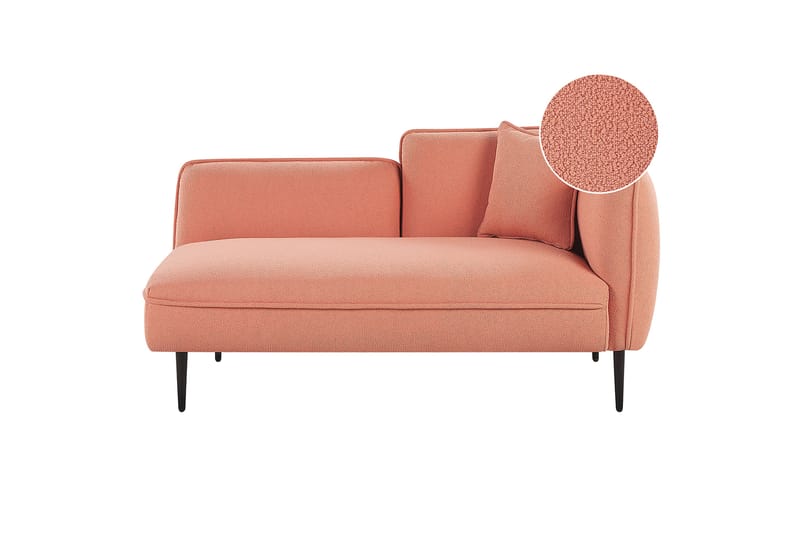 Toyoki Schäslong 138 cm Höger - Svart/Rosa - Möbler - Vardagsrum - Fåtöljer - Schäslongfåtöljer & divanfåtöljer