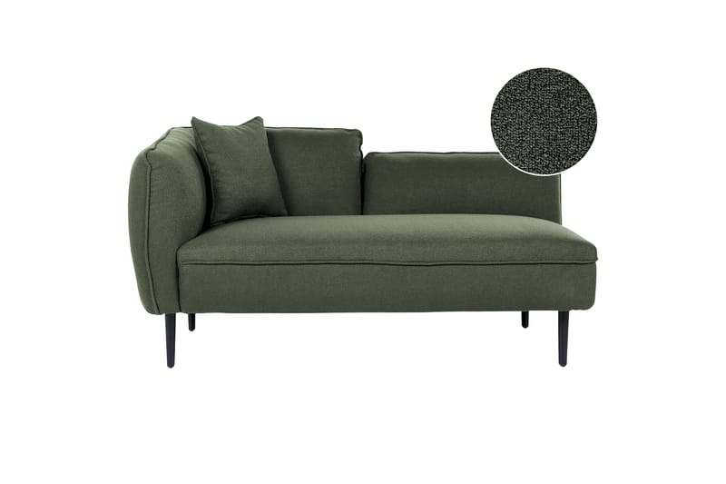 Toyoki Schäslong 138 cm Vänster - Svart/Grön - Möbler - Vardagsrum - Fåtöljer - Schäslongfåtöljer & divanfåtöljer