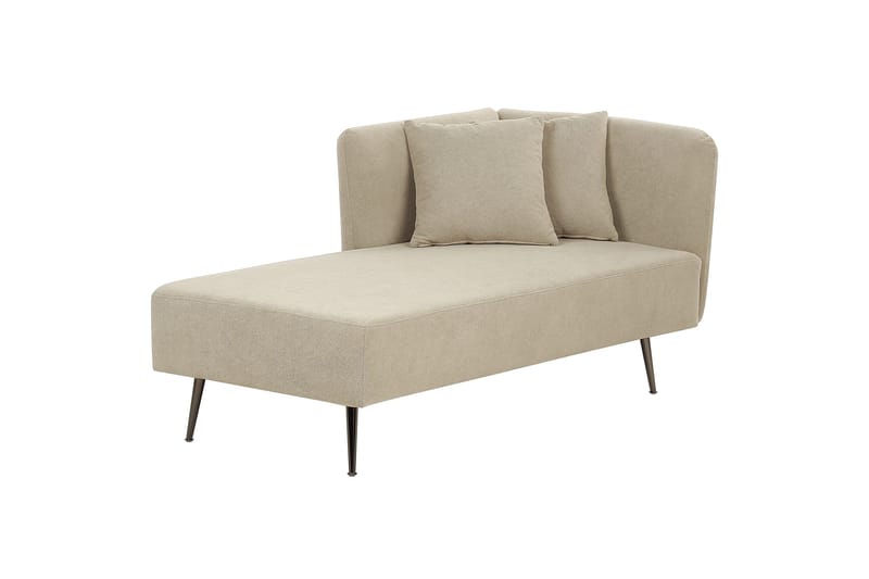 Toyoko Schäslong 156 cm Höger - Beige/Svart - Möbler - Vardagsrum - Fåtöljer - Schäslongfåtöljer & divanfåtöljer