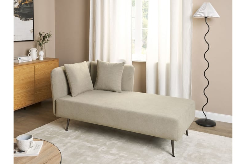 Toyoko Schäslong 156 cm Vänster - Beige/Svart - Möbler - Vardagsrum - Fåtöljer - Schäslongfåtöljer & divanfåtöljer