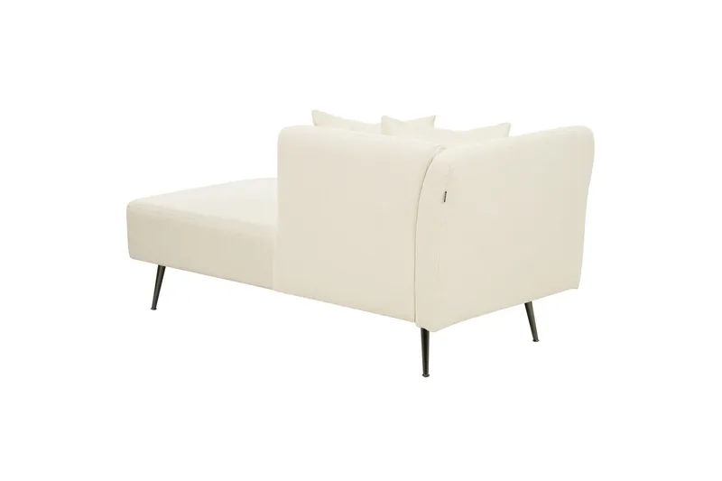 Toyoko Schäslong 156 cm Vänster - Svart/Vit - Möbler - Vardagsrum - Fåtöljer - Schäslongfåtöljer & divanfåtöljer