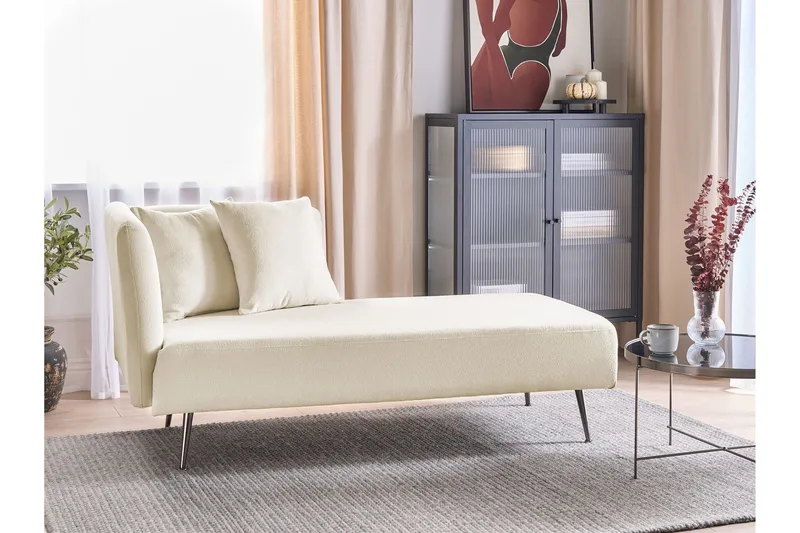 Toyoko Schäslong 156 cm Vänster - Svart/Vit - Möbler - Vardagsrum - Fåtöljer - Schäslongfåtöljer & divanfåtöljer