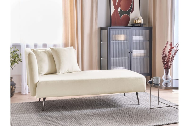 Toyoko Schäslong 156 cm Vänster - Svart/Vit - Möbler - Vardagsrum - Fåtöljer - Schäslongfåtöljer & divanfåtöljer