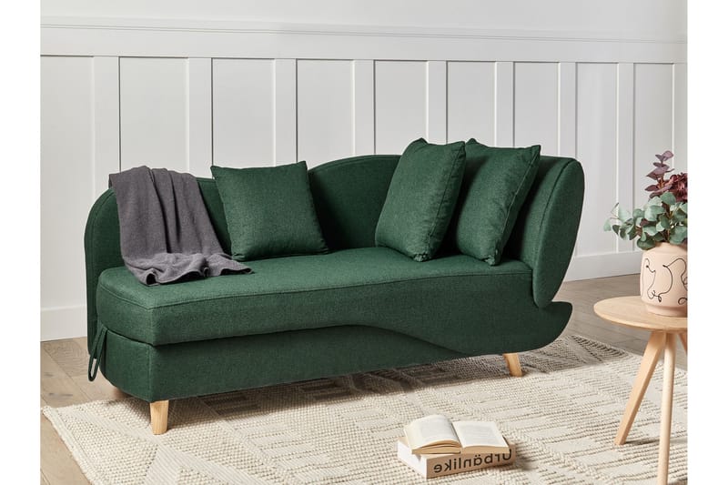 Trehan Schäslong 157 cm Höger - Grön - Möbler - Vardagsrum - Fåtöljer - Schäslongfåtöljer & divanfåtöljer