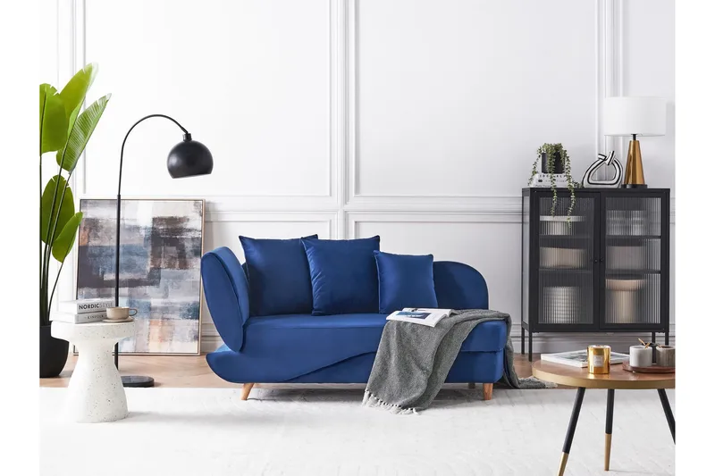 Trehan Schäslong 157 cm Vänster - Blå - Möbler - Vardagsrum - Fåtöljer - Schäslongfåtöljer & divanfåtöljer