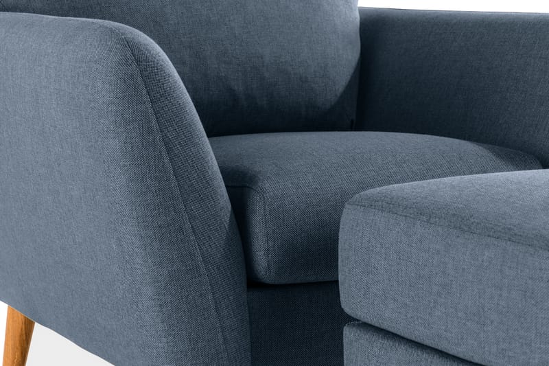 Trend Fåtölj med Fotpall - Blå - Möbler - Vardagsrum - Fåtöljer - Fåtölj med fotpall