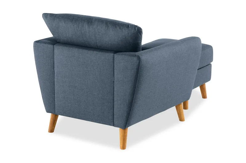 Trend Fåtölj med Fotpall - Blå - Möbler - Vardagsrum - Fåtöljer - Fåtölj med fotpall